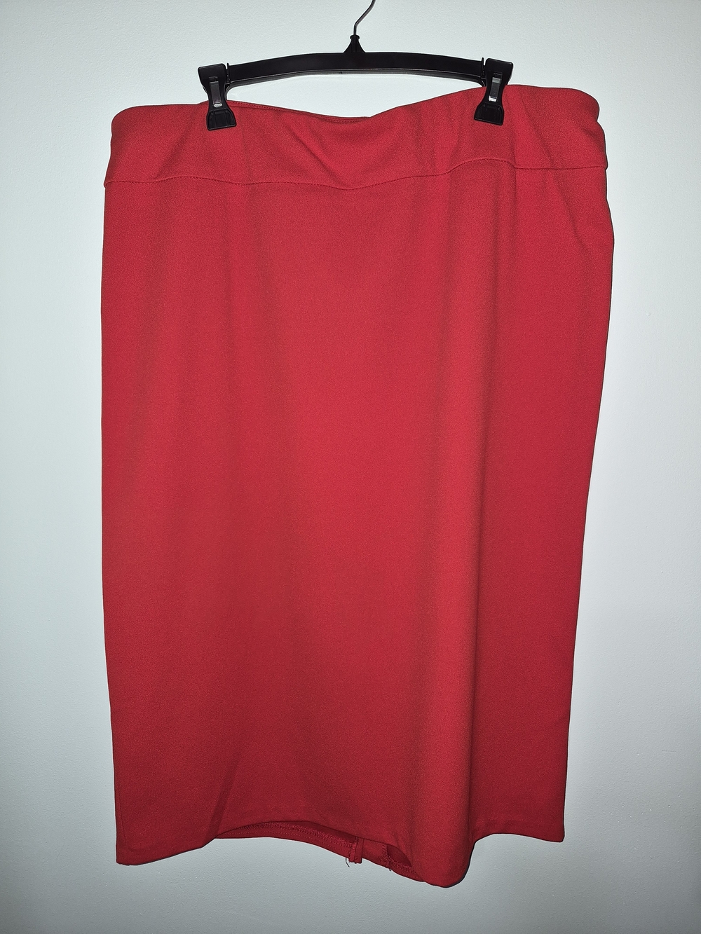 Ashley Stewart Red Stretch Pencil Skirt Plus Size Back Slit